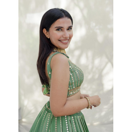 Buy Elegant Green Lehenga Online - Festive Wear for Women