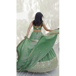 Buy Elegant Green Lehenga Online - Festive Wear for Women