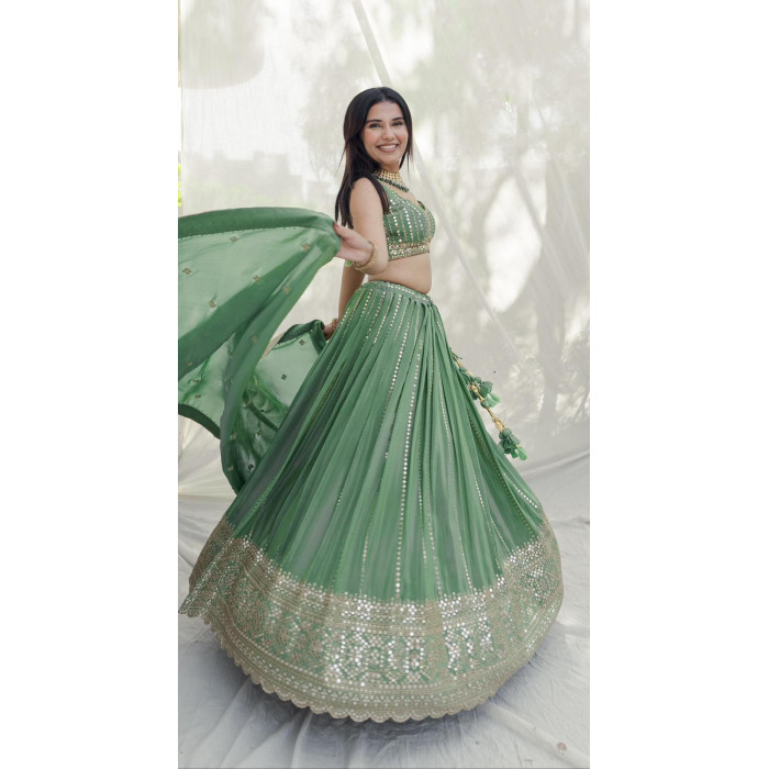 Buy Elegant Green Lehenga Online - Festive Wear for Women