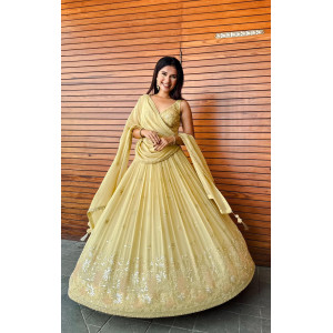Buy Sunshine Elegance Yellow Lehenga Online - Festive Wear