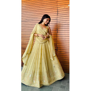 Buy Sunshine Elegance Yellow Lehenga Online - Festive Wear