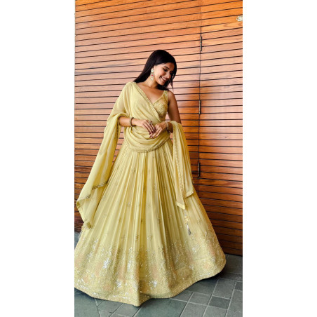 Buy Sunshine Elegance Yellow Lehenga Online - Festive Wear